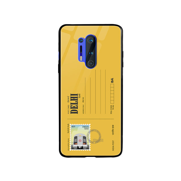 

DailyObjects Delhi Metro Postcard Glass Case Cover For OnePlus 8 Pro