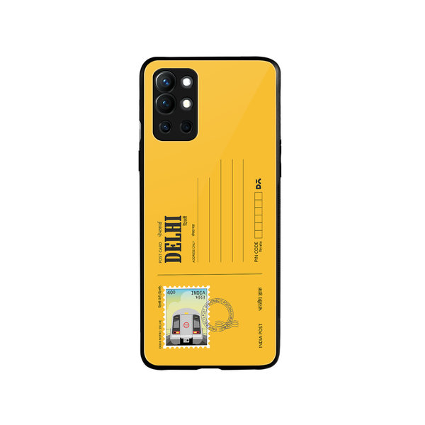 

DailyObjects Delhi Metro Postcard Glass Case Cover For OnePlus 9R
