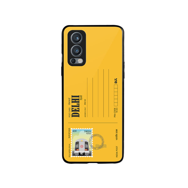 

DailyObjects Delhi Metro Postcard Glass Case Cover For OnePlus Nord 2