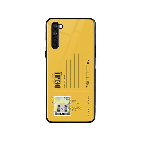 

DailyObjects Delhi Metro Postcard Glass Case Cover For OnePlus Nord