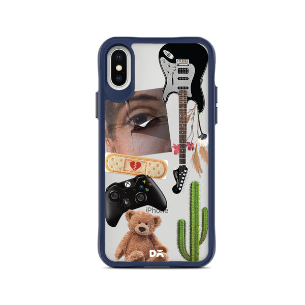 

DailyObjects Desert Drop Blue Hybrid Clear Case Cover For iPhone XS