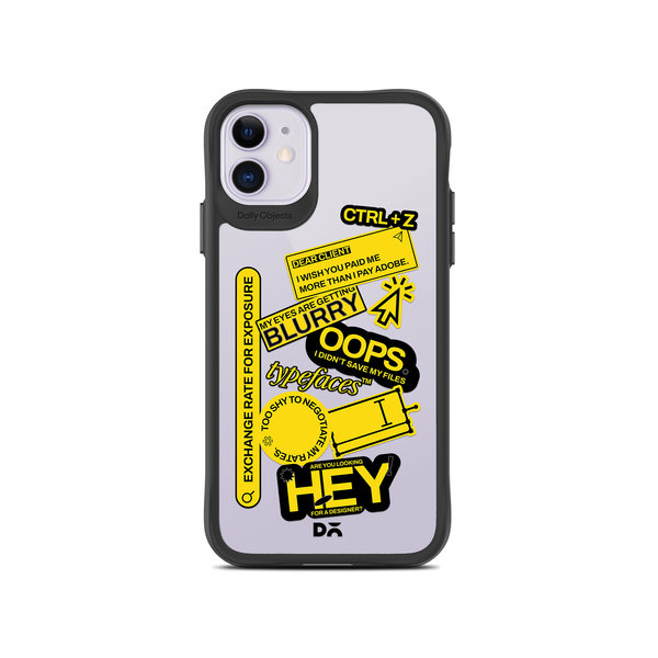 DailyObjects Designer Life Black Hybrid Clear Case Cover For iPhone 11