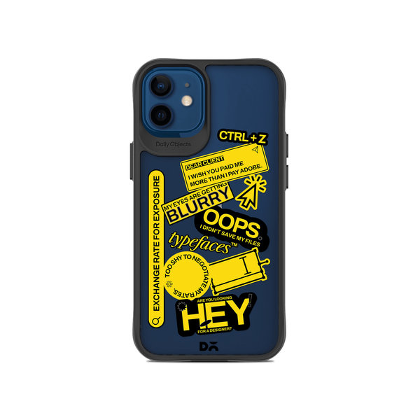 

DailyObjects Designer Life Black Hybrid Clear Case Cover For iPhone 12