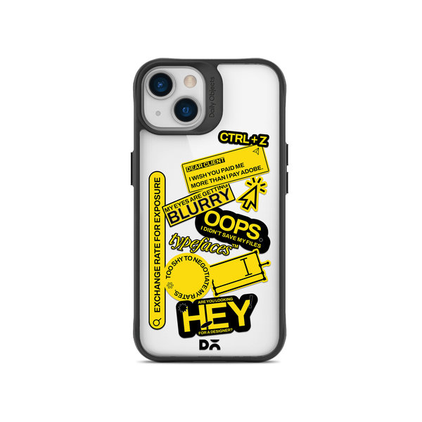 

DailyObjects Designer Life Black Hybrid Clear Case Cover For iPhone 14