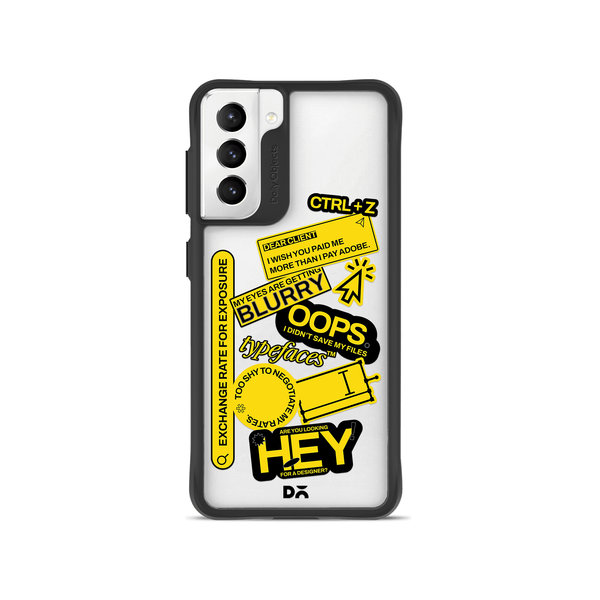 

DailyObjects Designer Life Black Hybrid Clear Case Cover For Samsung Galaxy S21 FE