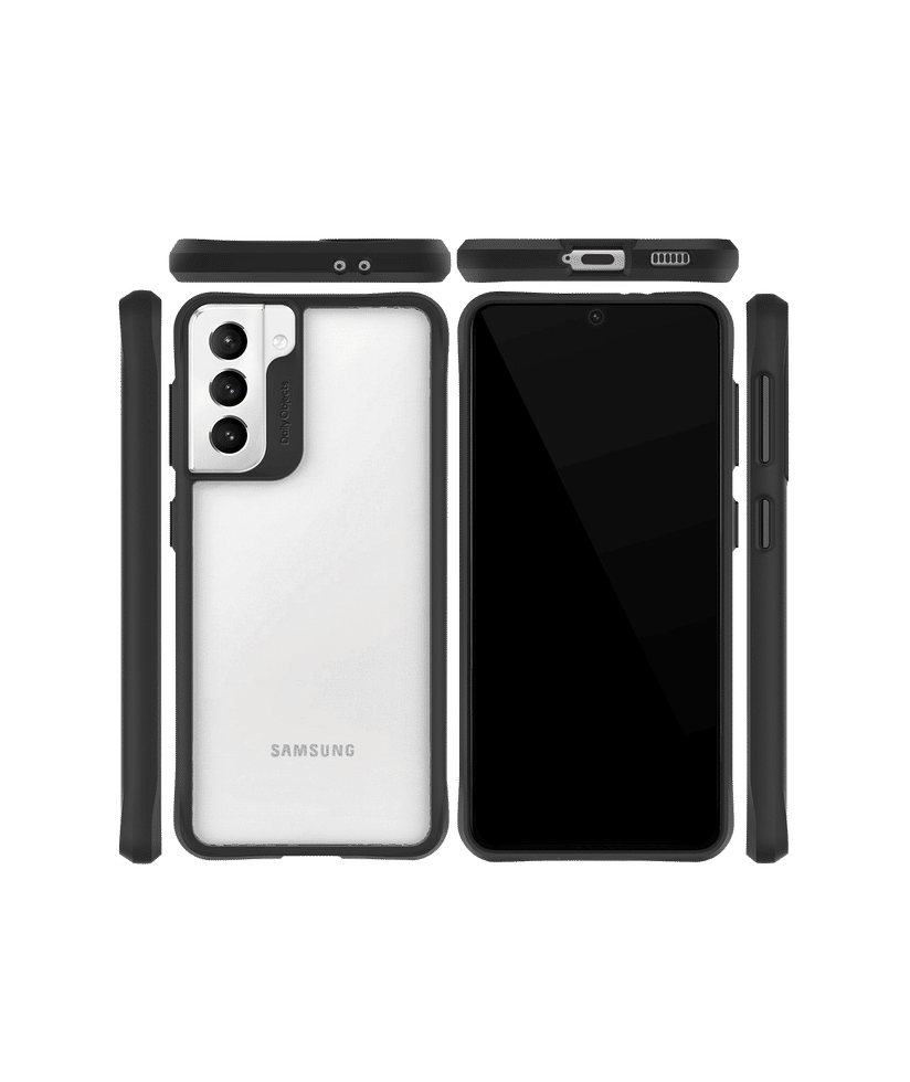 Designer Life Black Hybrid Clear Case Cover For Samsung Galaxy S22 Plus