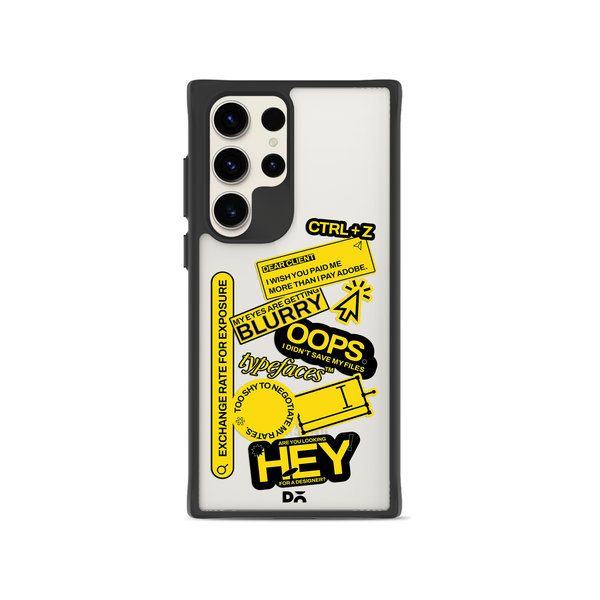 

DailyObjects Designer Life Black Hybrid Clear Case Cover For Samsung Galaxy S23 Ultra