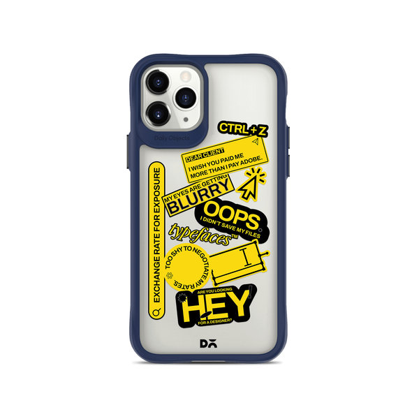 

DailyObjects Designer Life Blue Hybrid Clear Case Cover For iPhone 11 Pro