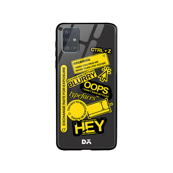 

DailyObjects Designer Life Glass Case Cover For Samsung Galaxy A71