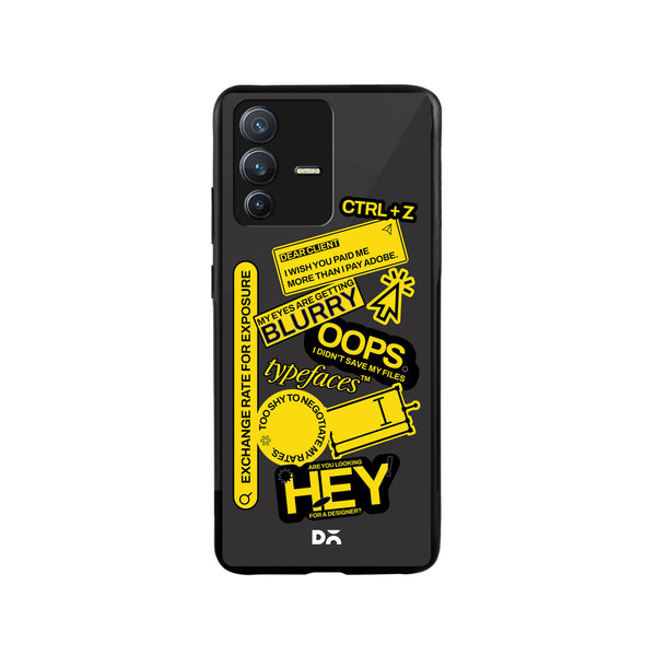

DailyObjects Designer Life Glass Case Cover For Vivo V23 Pro