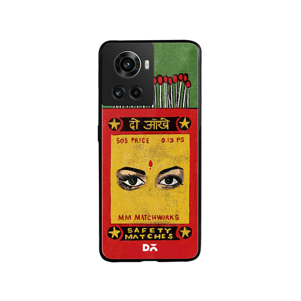 

DailyObjects Do Aakhein Matchbox Glass Case Cover For OnePlus 10R