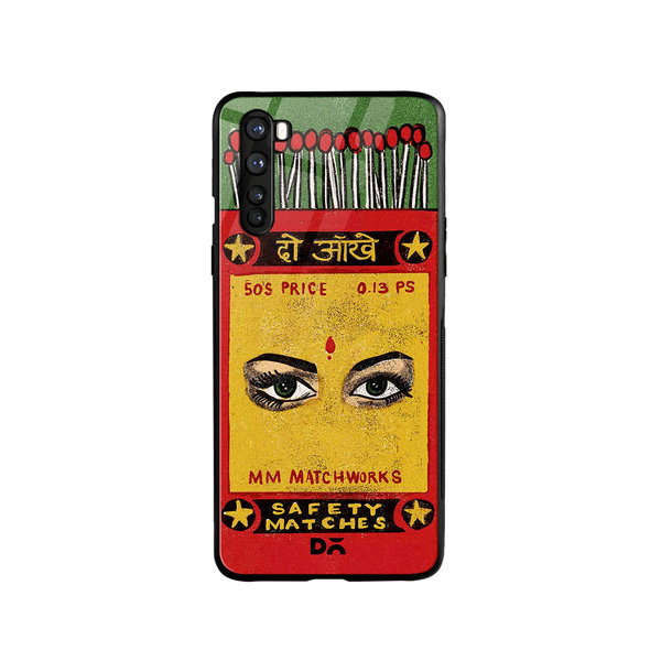 

DailyObjects Do Aakhein Matchbox Glass Case Cover For OnePlus Nord