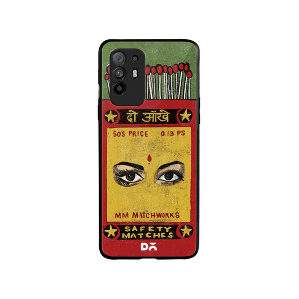 

DailyObjects Do Aakhein Matchbox Glass Case Cover For Oppo F19 Pro Plus