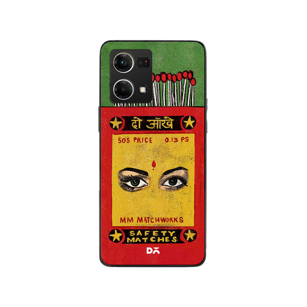 

DailyObjects Do Aakhein Matchbox Glass Case Cover For Oppo Reno 7