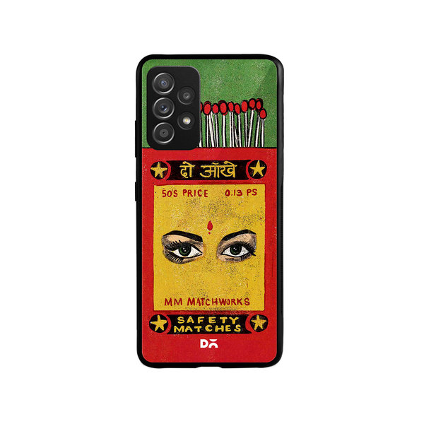 

DailyObjects Do Aakhein Matchbox Glass Case Cover For Samsung Galaxy A73