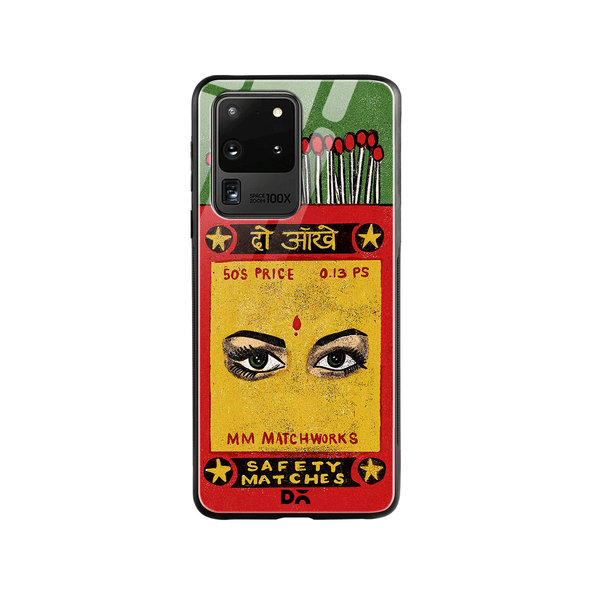 

DailyObjects Do Aakhein Matchbox Glass Case Cover For Samsung Galaxy S20 Ultra