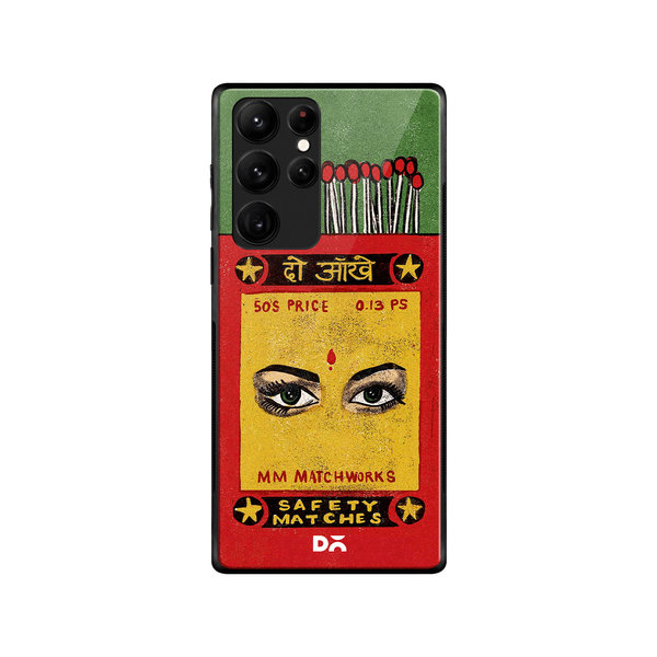 

DailyObjects Do Aakhein Matchbox Glass Case Cover For Samsung Galaxy S22 Ultra