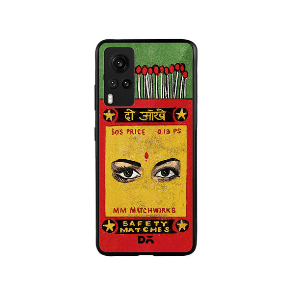 

DailyObjects Do Aakhein Matchbox Glass Case Cover For Vivo X60