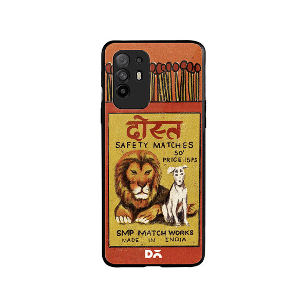 

DailyObjects Dost Matchbox Glass Case Cover For Oppo F19 Pro Plus