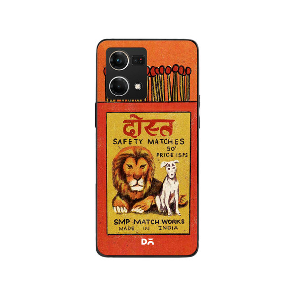 

DailyObjects Dost Matchbox Glass Case Cover For Oppo Reno 7