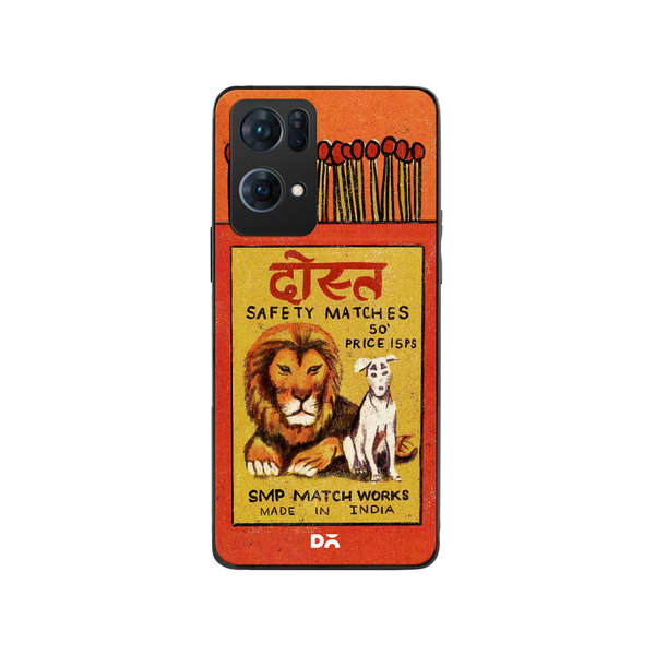 

DailyObjects Dost Matchbox Glass Case Cover For Oppo Reno 7 Pro