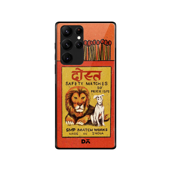 

DailyObjects Dost Matchbox Glass Case Cover For Samsung Galaxy S22 Ultra