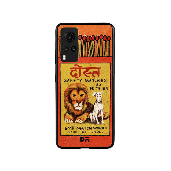 

DailyObjects Dost Matchbox Glass Case Cover For Vivo X60