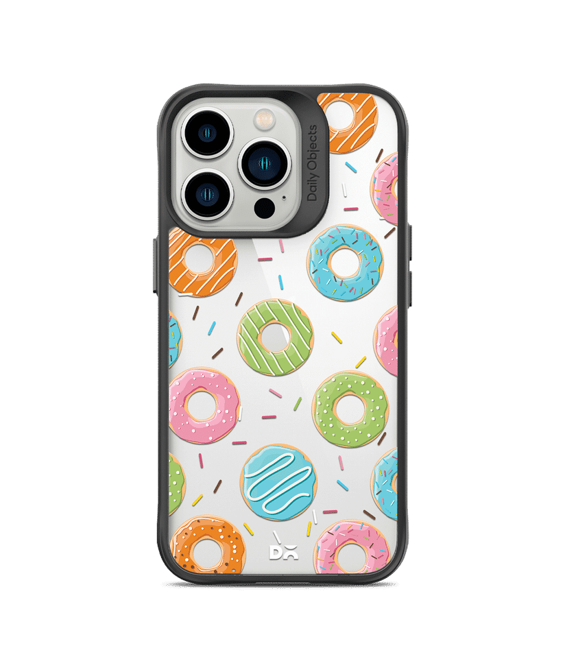 DailyObjects Doughnut Icon Black Hybrid Clear Case Cover For