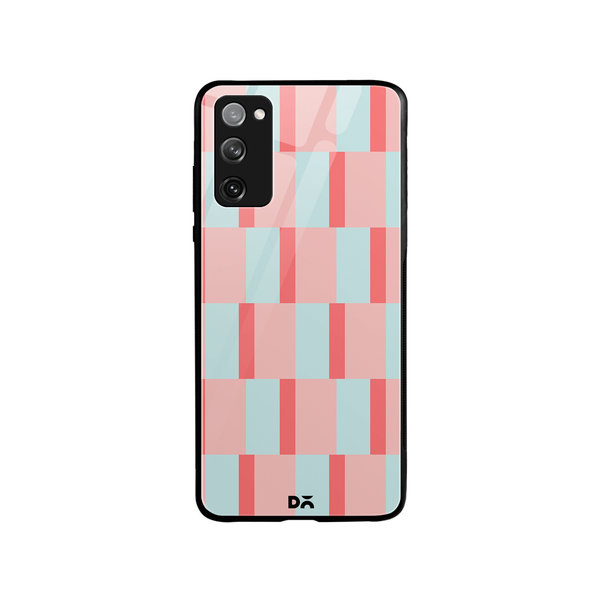 

DailyObjects Dual Blush Checks Glass Case Cover For Samsung Galaxy S20 FE