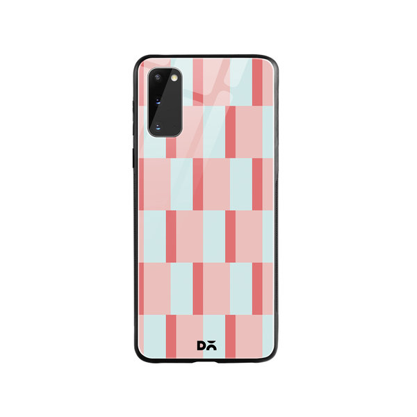 

DailyObjects Dual Blush Checks Glass Case Cover For Samsung Galaxy S20