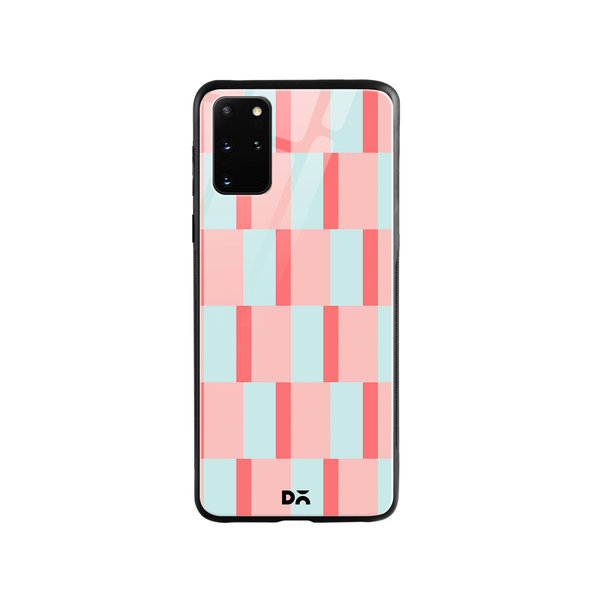 

DailyObjects Dual Blush Checks Glass Case Cover For Samsung Galaxy S20 Plus