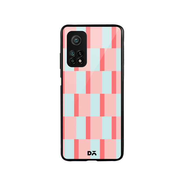 

DailyObjects Dual Blush Checks Glass Case Cover For Xiaomi Mi 10T