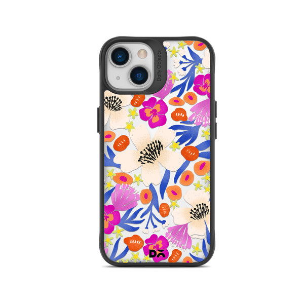 

DailyObjects Dusty Balloonflower Black Hybrid Clear Case Cover For iPhone 15