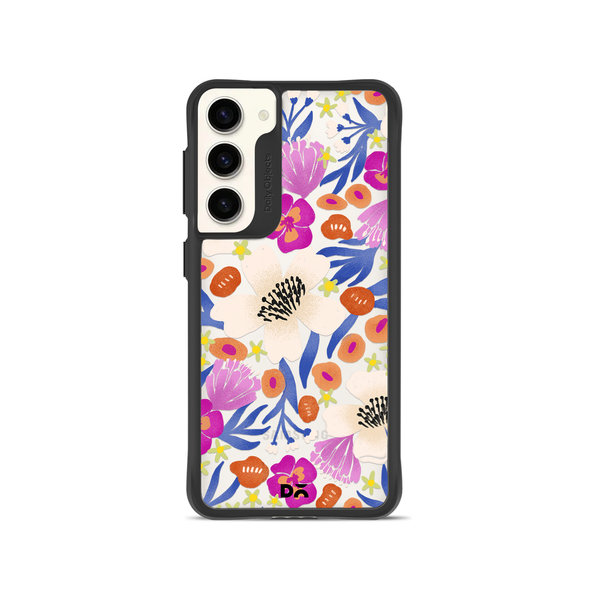 

DailyObjects Dusty Balloonflower Black Hybrid Clear Case Cover For Samsung Galaxy S23 Plus
