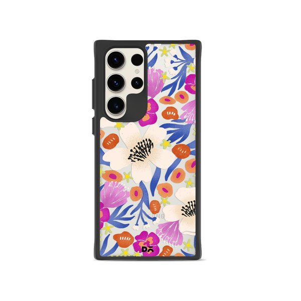 

DailyObjects Dusty Balloonflower Black Hybrid Clear Case Cover For Samsung Galaxy S23 Ultra