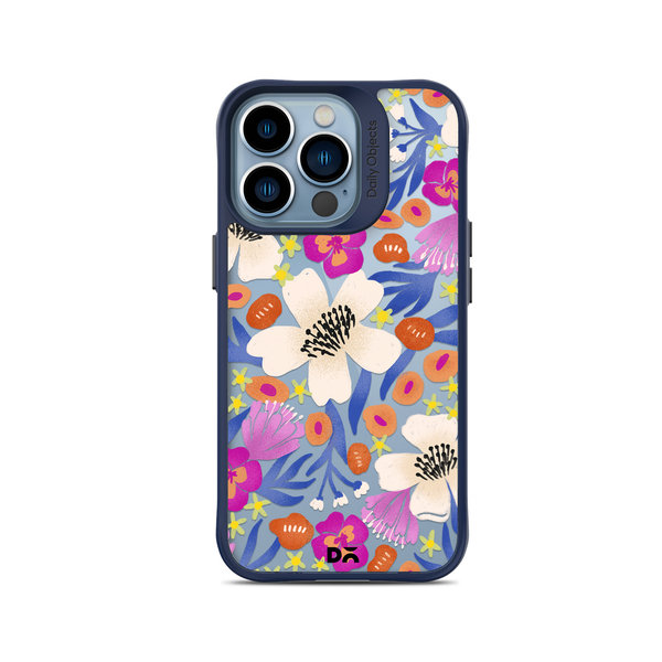 

DailyObjects Dusty Balloonflower Blue Hybrid Clear Case Cover For iPhone 14 Pro