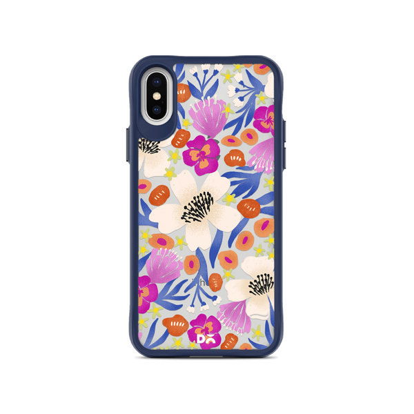 

DailyObjects Dusty Balloonflower Blue Hybrid Clear Case Cover For iPhone XS