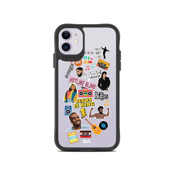 

DailyObjects Ear Candy Black Hybrid Clear Case Cover For iPhone 11