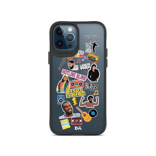 

DailyObjects Ear Candy Black Hybrid Clear Case Cover For iPhone 12 Pro Max