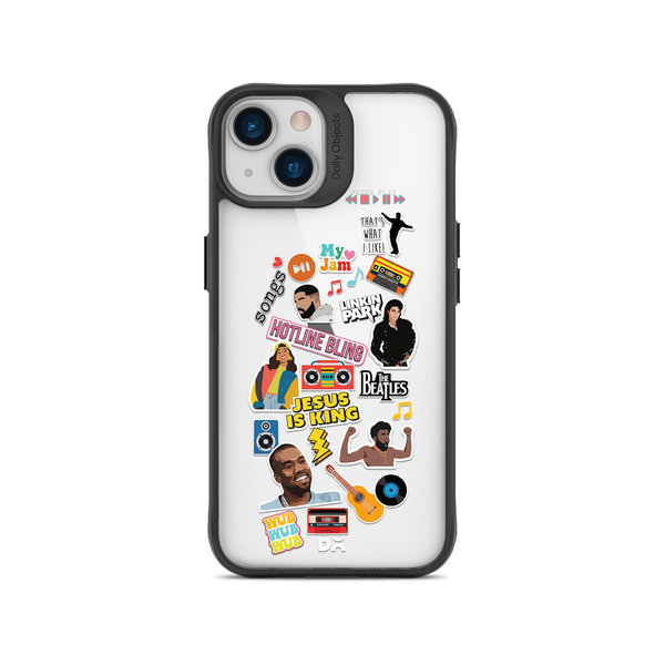

DailyObjects Ear Candy Black Hybrid Clear Case Cover For iPhone 14 Plus