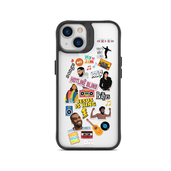 DailyObjects Ear Candy Black Hybrid Clear Case Cover For iPhone 15