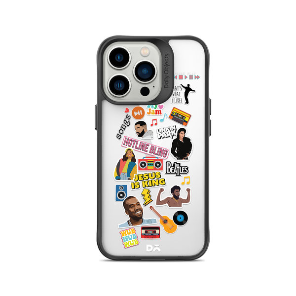 

DailyObjects Ear Candy Black Hybrid Clear Case Cover For iPhone 15 Pro Max