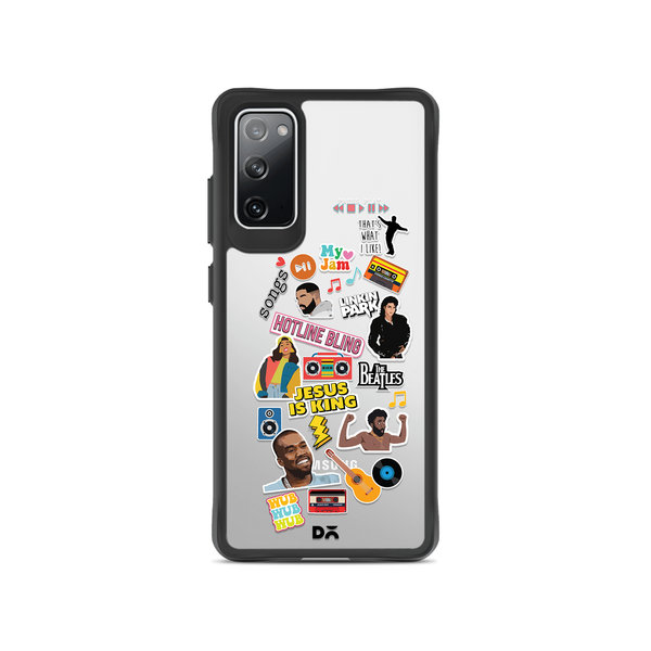 

DailyObjects Ear Candy Black Hybrid Clear Case Cover For Samsung Galaxy S20 FE