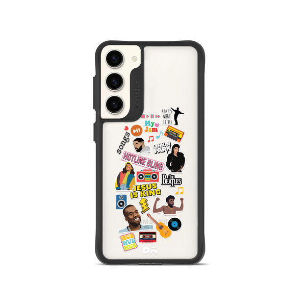 

DailyObjects Ear Candy Black Hybrid Clear Case Cover For Samsung Galaxy S23 Plus