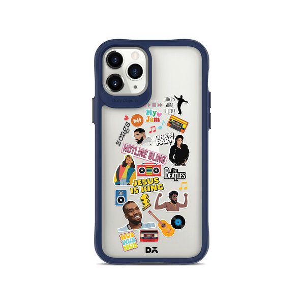 

DailyObjects Ear Candy Blue Hybrid Clear Case Cover For iPhone 11 Pro
