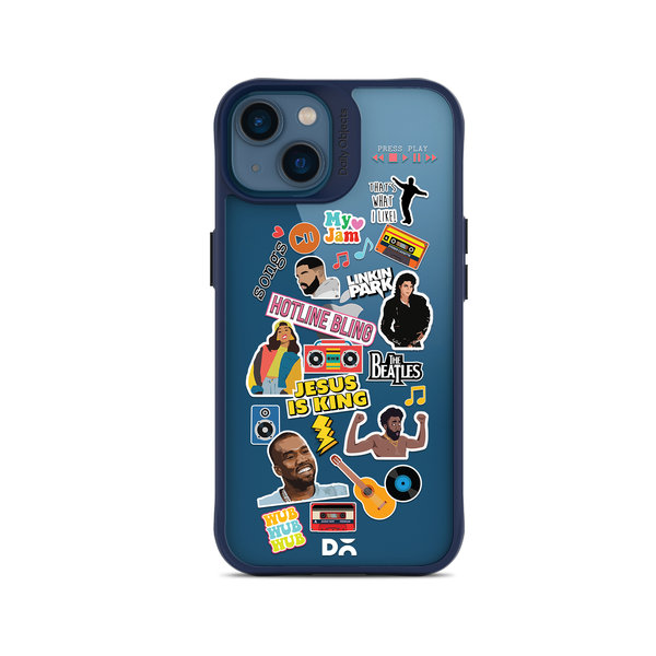 

DailyObjects Ear Candy Blue Hybrid Clear Case Cover For iPhone 14 Plus