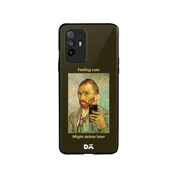

DailyObjects Feeling Cute Glass Case Cover For Oppo F19 Pro Plus