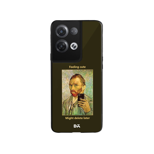 

DailyObjects Feeling Cute Glass Case Cover For Oppo Reno 8