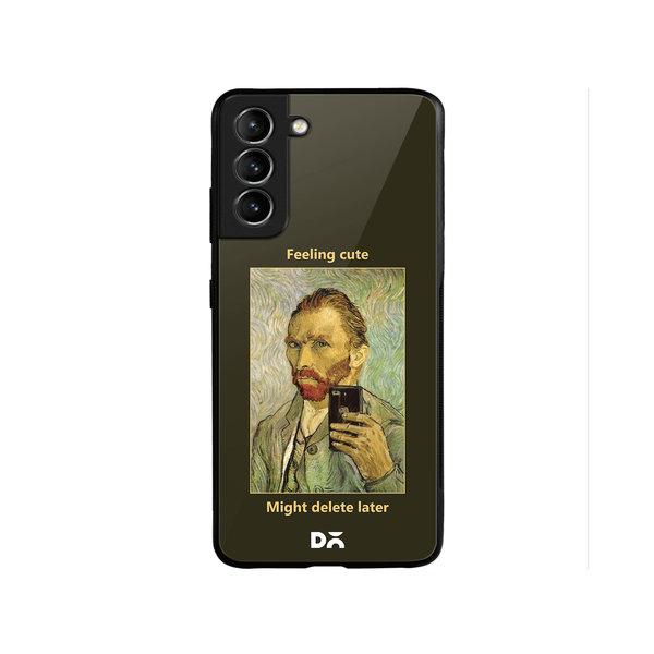 DailyObjects Feeling Cute Glass Case Cover For Samsung Galaxy S22