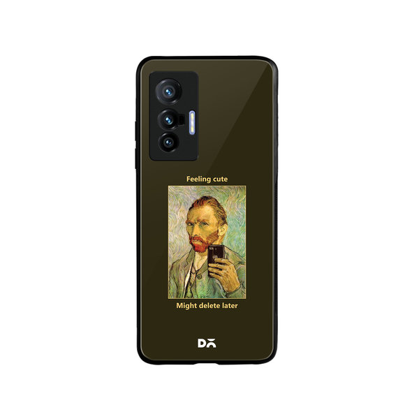 

DailyObjects Feeling Cute Glass Case Cover For Vivo X70